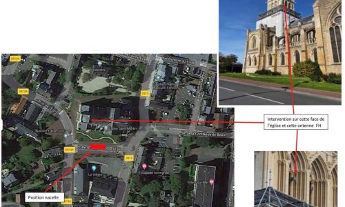 ÉGLISE : remise en place des antennes sur l’église ce week-end