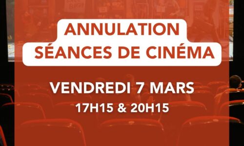 Cinéma | Annulation de séances